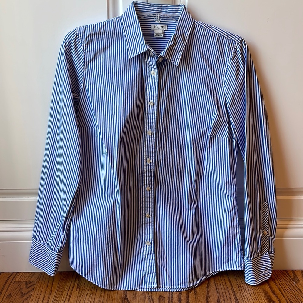 J. Crew Women’s Button Up Striped Blouse, sz S